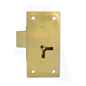 Straight Brass Cupboard Lock 1 Lever 64mm