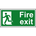 Fire exit Man left RPVC 300mm x 150mm