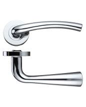 ZPZ010 CP Assisi Lever On Round Screw On Rose Polished Chrome