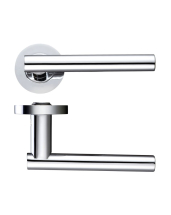 Zoo Hardware ZPZ090CP Lucca Lever On Round Screw On Rose Polished Chrome