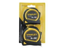 STANLEY STA998985 TYLON POCKET TAPES TWIN PACK 5mtr + 8mtr