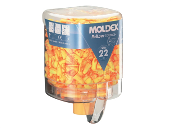 Moldex MOL7625 Disposable Foam Earplugs Mellows Station (250 Pairs) SNR 22 dB