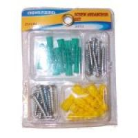 SCREW AND WALL PLUG SET 36 pieces