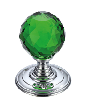 ZOO HARDWARE FB301 GLASS BALL MORTICE KNOB FACETTED 55mm