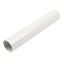 FLOPLAST 68mm ROUND DOWNPIPE WHITE RP2.5mtr