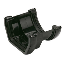 SQUARE TO ROUND GUTTER ADAPTOR BLACK RDS1