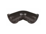 FLOPLAST HALF ROUND CAST IRON 90o ANGLE RA1CI BLACK