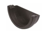 FLOPLAST HALF ROUND CAST IRON EXT STOP RE1CI BLACK