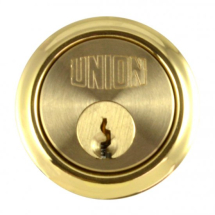 UNION 1 X 1 RIM CYLINDER POLISHED BRASS 2 KEYED