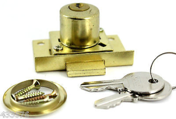 DRAWER LOCK EB 2 KEYED ELECTRO BRASSED DRAWER LOCK EB 2 KEYED ELECTRO BRASSED