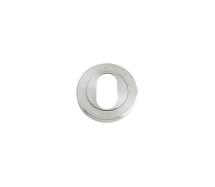 ZOO HARDWARE ZPS003SS OVAL PROFILE ESCUTCHEON SCREW ON ROSE SATIN STAINLESS STEEL