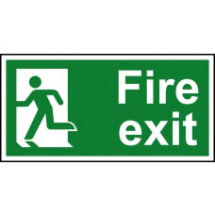Fire exit Man left RPVC 300mm x 150mm