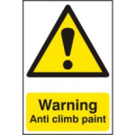 WARNING ANTI CLIMB PAINT PVC 200mm x 300mm WARNING ANTI CLIMB PAINT PVC 200mm x 300mm