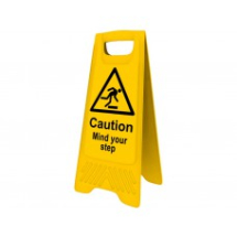 HEAVY DUTY A-BOARD     4705 CAUTION MIND YOUR STEP