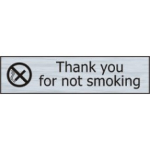 THANK YOU FOR NOT SMOKING SSE 200mm x 50mm