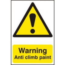 WARNING ANTI CLIMB PAINT 200mm x 300mm