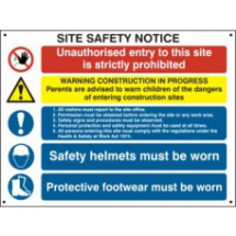 COMPOSITE SITE SAFETY NOTICE FMX 800mm x 600mm