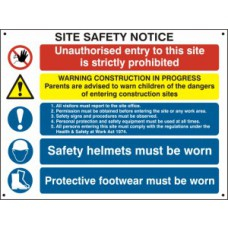 COMPOSITE SITE SAFETY NOTICE FMX 800mm x 600mm COMPOSITE SITE SAFETY NOTICE FMX 800mm x 600mm