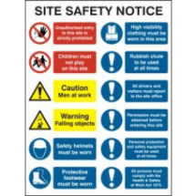 SITE SAFETY NOTICE SIGN 800 x 600mm