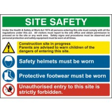 SITE SAFETY COMPOSITE SIGN RPVC 800mm x 600mm SITE SAFETY COMPOSITE SIGN RPVC 800mm x 600mm