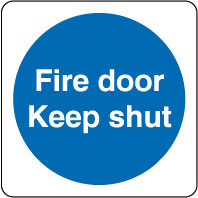 inchFire Door Keep Shutinch Sign