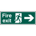 Fire exit (Man arrow right) - SAV (400 x 150mm)