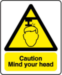 "Caution Mind Your Head" Sign "Caution Mind Your Head" Sign