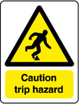 inchCaution Trip Hazardinch Sign