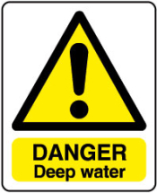 inchDanger Deep Waterinch Sign