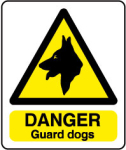"Danger Guard Dogs" Sign "Danger Guard Dogs" Sign
