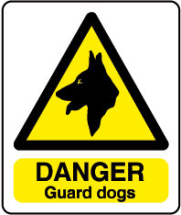 inchDanger Guard Dogsinch Sign