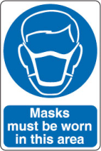 inchMasks Must Be Worninch Sign inchMasks Must Be Worninch Sign