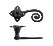 Foxcote Foundries FF400 Curl Tail Lever On Square Rose