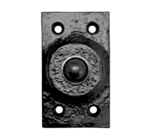 FF33 Bell Push On Rectangular Plate     Black Antique