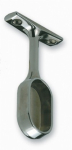 OVAL END BRACKET 30mm x 15mm POLISHED CHROME