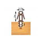 PARFLIP 12mm PARTING BEAD BROWN 3000mm