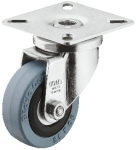 HAFELE 50mm SINGLE WHEEL CASTOR SWIVEL WITHOUT BRAKE-WHEEL 50-75mm PLATE FIXING 663.06.910 EACH