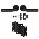 BELAS LEVER ON ROSE LATCH PACK UDP006MB MATT BLACK