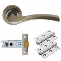 CARLISLE BRASS SINES LEVER ON ROSE LATCH PACK GK008SNCP