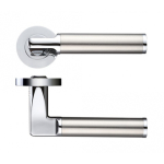 ZPZ030 CP/SS Milan Lever On Round Screw on Rose