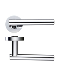Zoo Hardware ZPZ090CP Lucca Lever On Round Screw On Rose Polished Chrome