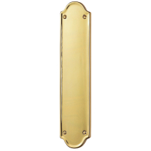 CARLISLE BRASS DL20 SHAPED END FINGER PLATE 305mm x 65mm CARLISLE BRASS DL20 SHAPED END FINGER PLATE 305mm x 65mm