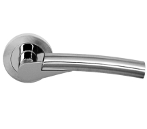 FLORIDA S32RSCPC LEVER ON ROUND ROSE SCPC SATIN/POLISHED CHROME FLORIDA S32RSCPC LEVER ON ROUND ROSE SCPC SATIN/POLISHED CHROME