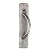 PE5574 Pewter Effect Pull Handle On Backplate