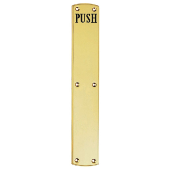 Carlisle Brass PF105E Engraved Large Push Plate Polished Brass