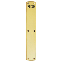 Carlisle Brass PF105E Engraved Large Push Plate Polished Brass Carlisle Brass PF105E Engraved Large Push Plate Polished Brass