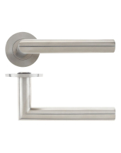 VIER 19MM MITRED LEVER ON ROSE (VS010S) STAINLESS STEEL