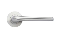 STAINLESS STEEL LEVER ON ROUND ROSE ZCS160SS (SATIN STAINLESS)