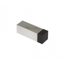 ZAS12SQ DOOR STOP SOLID PROJECTION WITHOUT ROSE SQUARE SATIN STAINLESS
