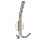 ZAS71 DOUBLE HAT AND COAT HOOK SATIN STAINLESS STEEL ZAS71 DOUBLE HAT AND COAT HOOK SATIN STAINLESS STEEL